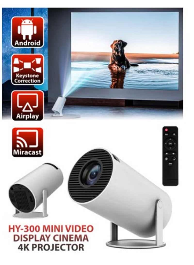 Android Smart 1080P Projector Portable Auto Keystone WiFi Bluetooth 130 Inch Screen 180 Degree Flip Portable Projector Home Theater Full HD 1080P for Indoor Outdoor Home Birthday Gift Compatible with TV Stick/HDMI/USB/PS5/iOS/PS4