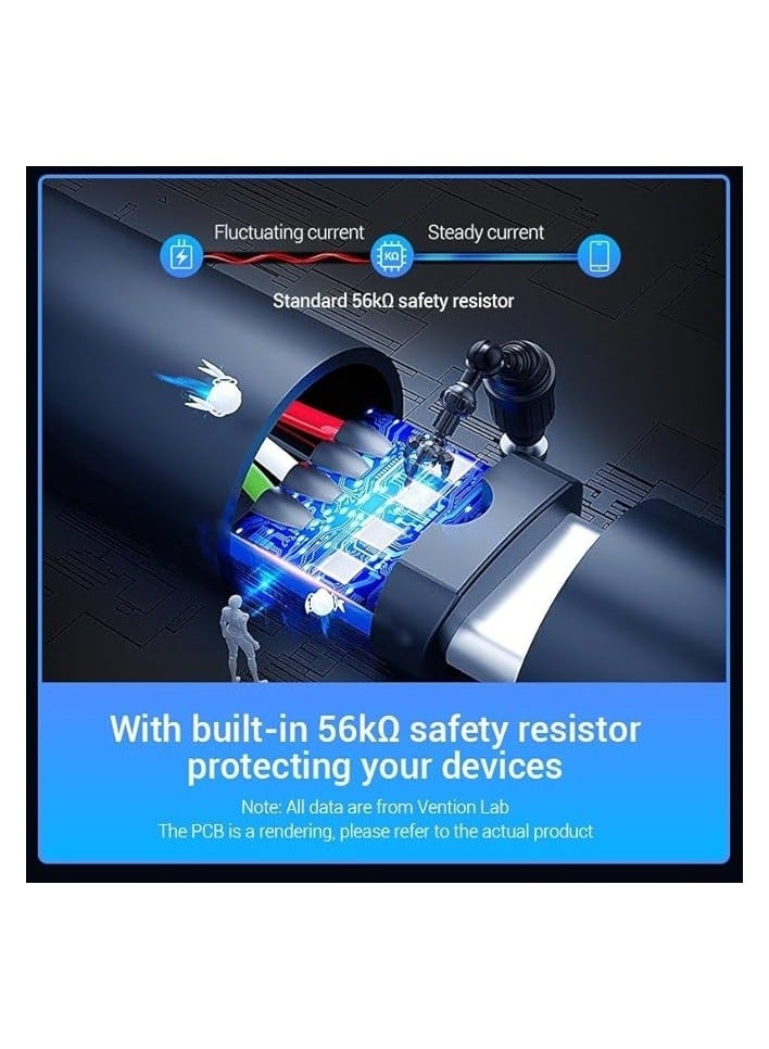 USB 2.0 A Male To C Male fast charging @3A transmission speed @480Mbps Nickel Platted, Aluminum foil shielding (A to C @3A, 0.25 Meter)
