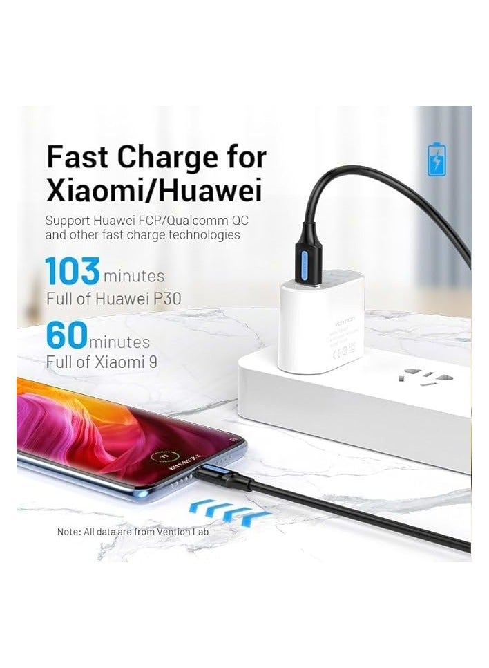 USB 2.0 A Male To C Male fast charging @3A transmission speed @480Mbps Nickel Platted, Aluminum foil shielding (A to C @3A, 0.25 Meter)