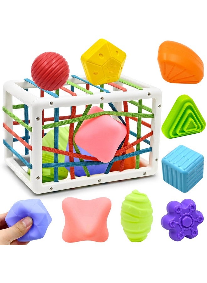 Montessori Baby Toys For 1 Year Old Boy Girl Gifts, Shape Sorter Baby Toys 6 12 18 Months Early Learning Sensory Bin With 3 Soft Textured Balls, Toddlers Toy For Age 1 2 3 Autistic Children