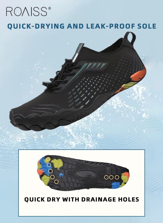 Slip On Swimming Shoes for Men Stylish Lightweight Barefoot Water Shoes for Water Sports and Beach Men's Quick Dry Non Slip Breathable Sneakers Ideal for Hiking Surf Walking or Yoga