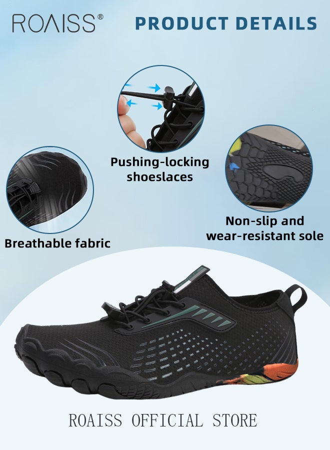 Slip On Swimming Shoes for Men Stylish Lightweight Barefoot Water Shoes for Water Sports and Beach Men's Quick Dry Non Slip Breathable Sneakers Ideal for Hiking Surf Walking or Yoga