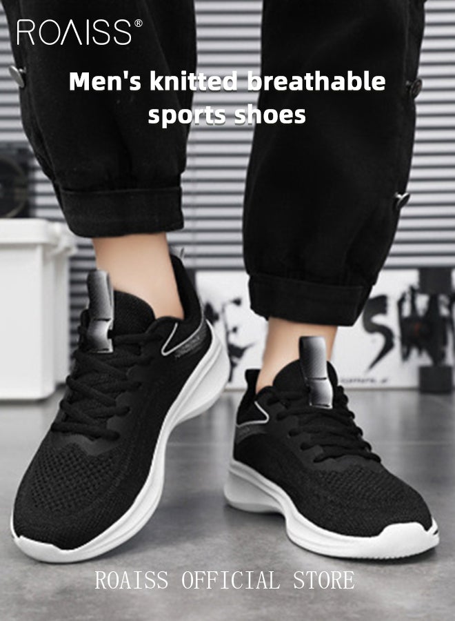 Versatile Breathable Running Shoes for Men with Soft Sole Trendy Casual Lightweight Shock Absorbing Sneakers for Sports and Casual Wear Men's Low-Cut Comfortable Workout Shoes