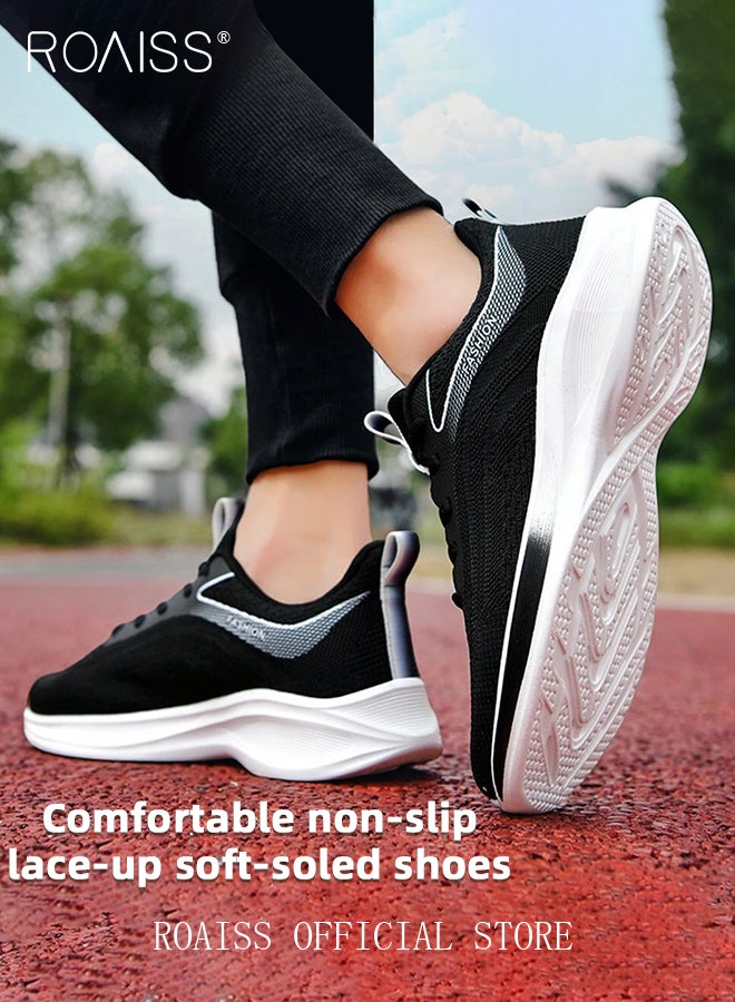 Versatile Breathable Running Shoes for Men with Soft Sole Trendy Casual Lightweight Shock Absorbing Sneakers for Sports and Casual Wear Men's Low-Cut Comfortable Workout Shoes