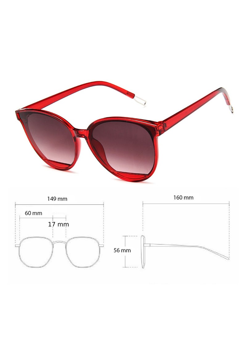 Trendy Round Sunglasses for Women and Men Plastic Frame UV400 Protection High-Quality Materials Fashionable Design Gift Package Included