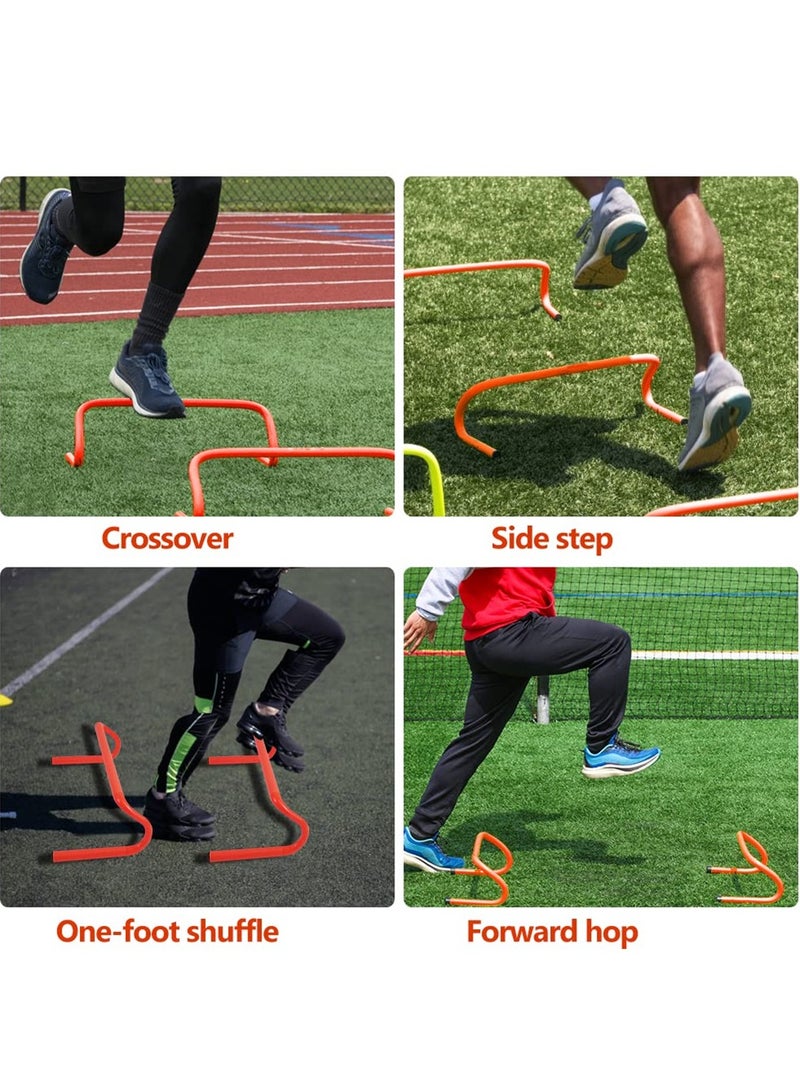 Agility Training Hurdles 4 Pack Detachable for Football Soccer Track Field and PE Classes Ideal for Jumping Racing and Obstacle Courses