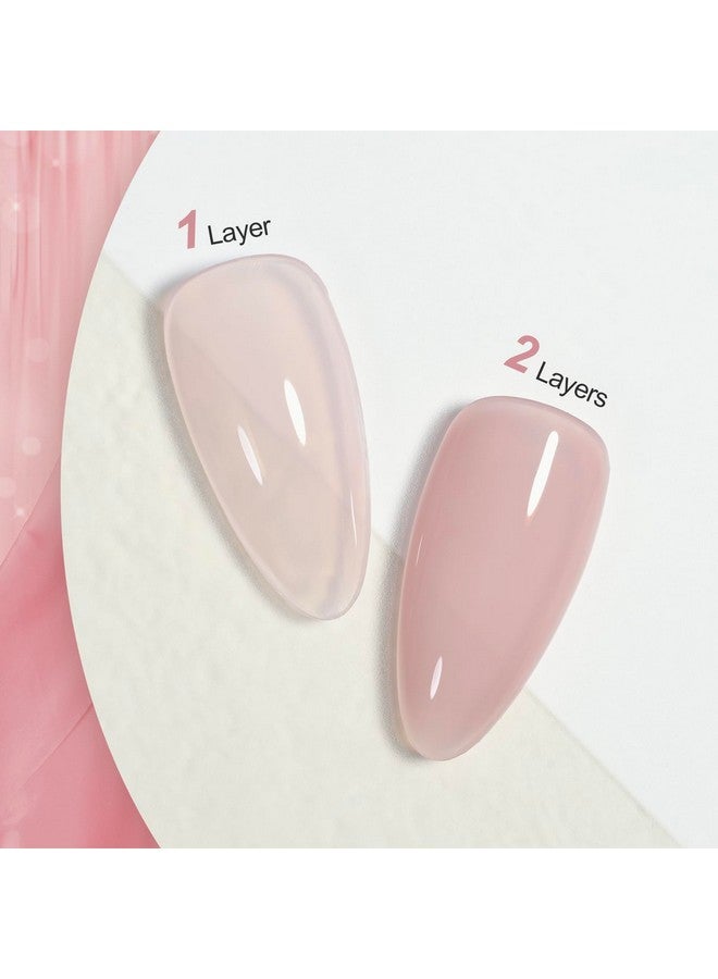 Jelly Nude Gel Nail Polish 16Ml Sheer Rose Pink Translucent Soak Off Gel Polish Uv Light Cure For Nail Art Diy Color 1624