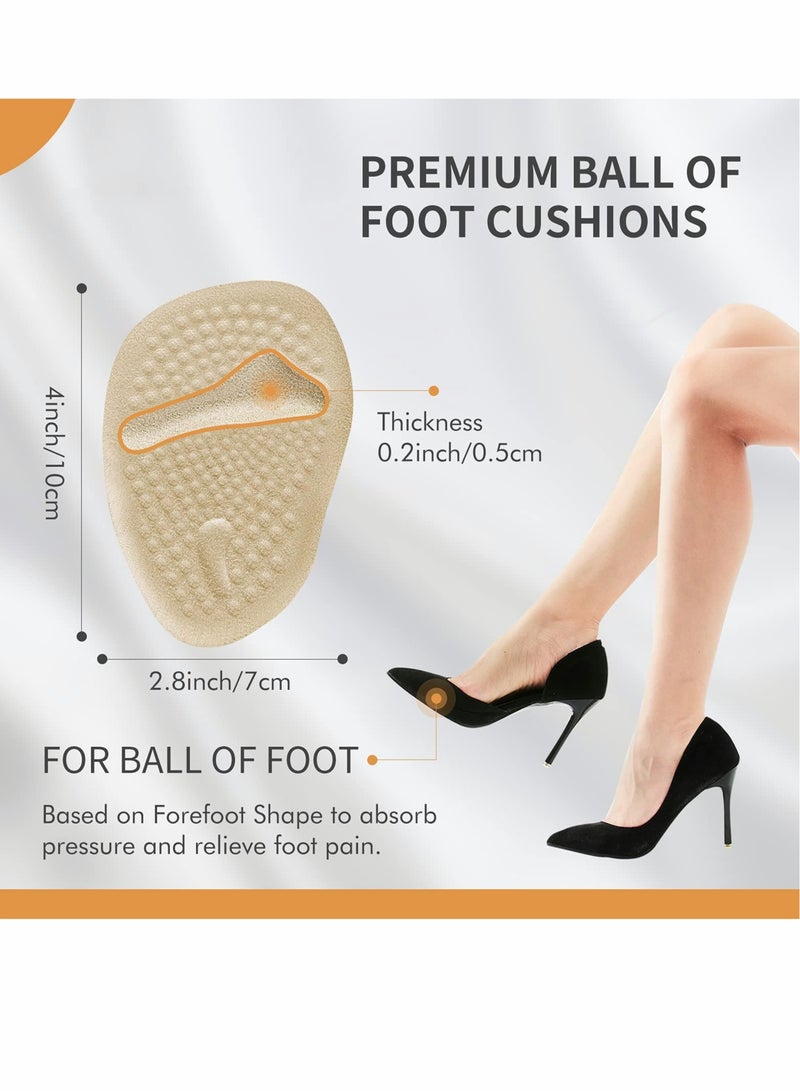 Soft Gel Insoles for Women, 12 Metatarsal Pads for High Heel Foot Pain Relief, Comfortable Cushions for Shoe Protection and Comfort