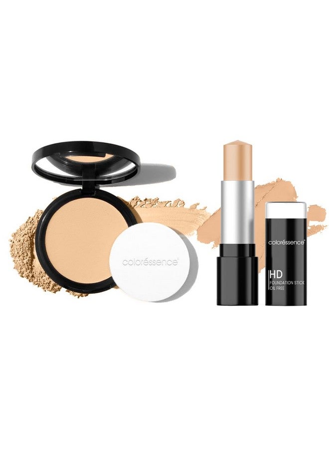 Starlet Compact Powder| Face Powder For Oil Control| Hd Foundation Stick| Full Coverage Concealer| Foundation & Compact Powder For Face| Foundation + Concealer |Medium Skintone