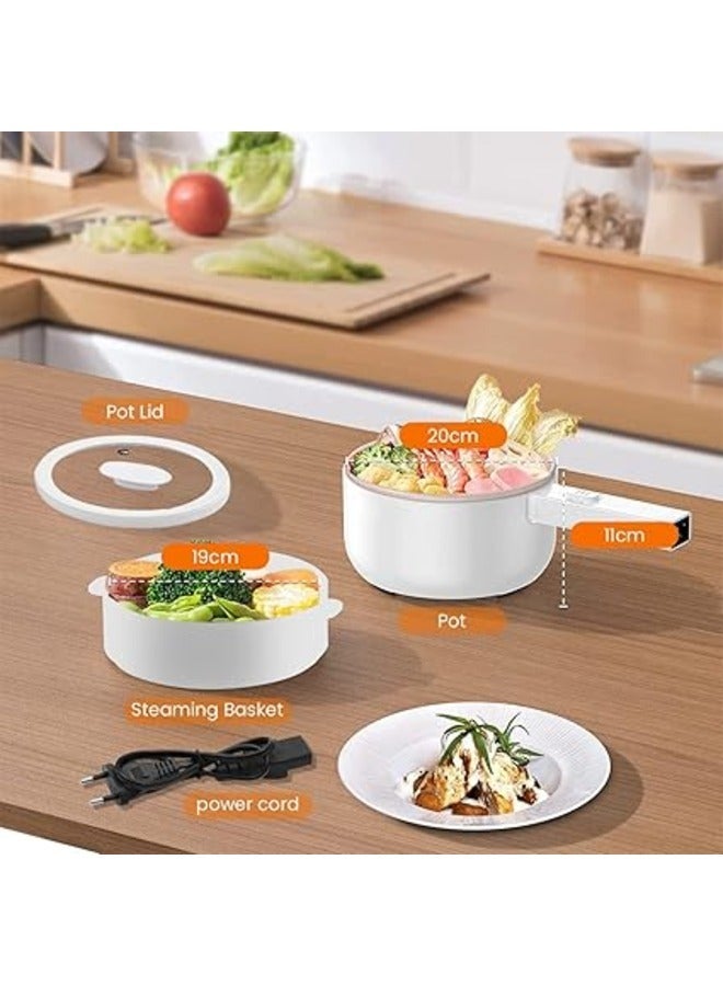 Electric Cooker Pan, Multi Cooking Pot, Electric Rice Cooker & Vegetable Steamer Round Electric Pan