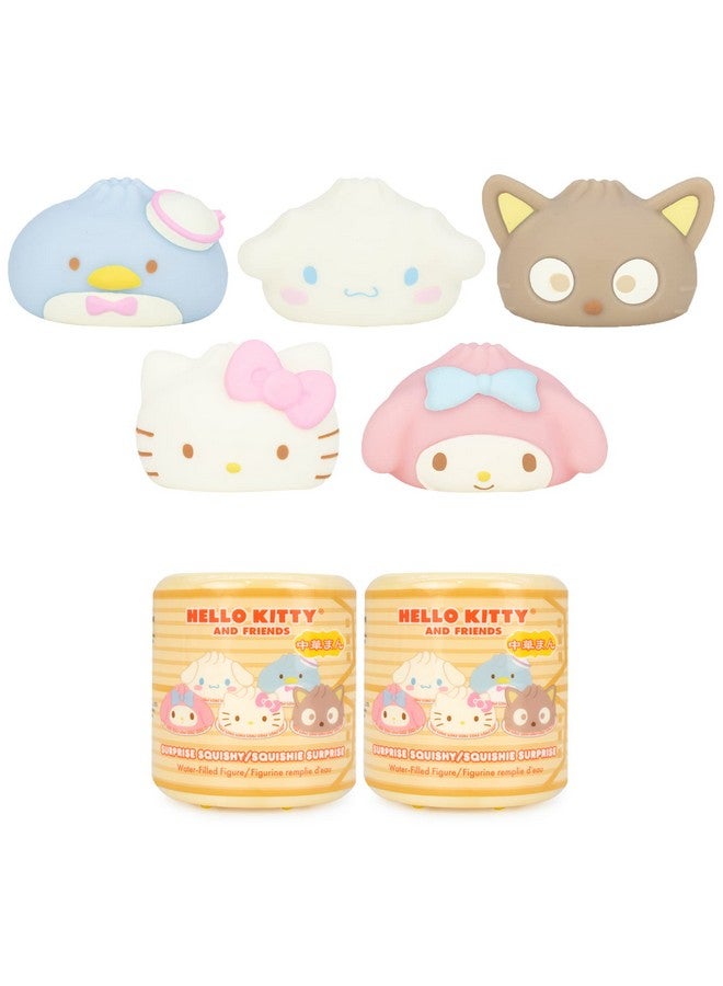 Sanrio Hello Kitty And Friends Cute Water Filled Surprise Capsule Squishy Toy [Steamed Bun] [Birthday Gift Bag, Party Favor, Gift Basket Filler, Stress Relief] - 2 Pc. (Mystery - Blind Capsule)