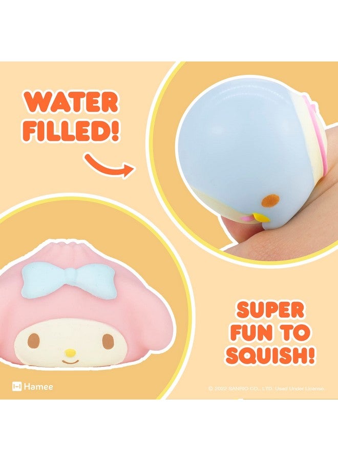 Sanrio Hello Kitty And Friends Cute Water Filled Surprise Capsule Squishy Toy [Steamed Bun] [Birthday Gift Bag, Party Favor, Gift Basket Filler, Stress Relief] - 2 Pc. (Mystery - Blind Capsule)