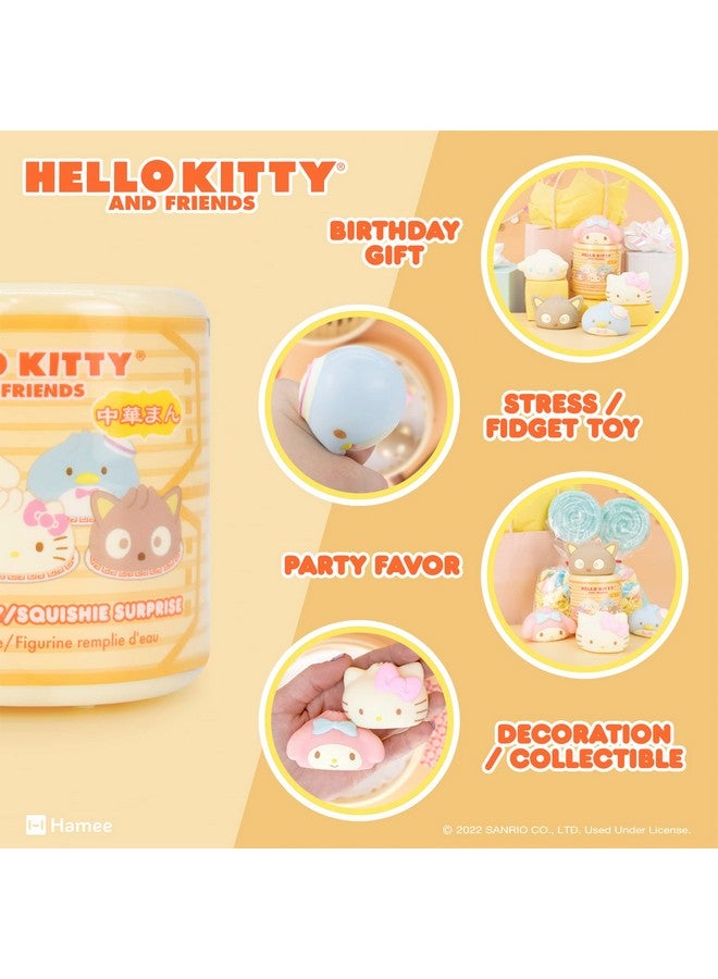 Sanrio Hello Kitty And Friends Cute Water Filled Surprise Capsule Squishy Toy [Steamed Bun] [Birthday Gift Bag, Party Favor, Gift Basket Filler, Stress Relief] - 2 Pc. (Mystery - Blind Capsule)