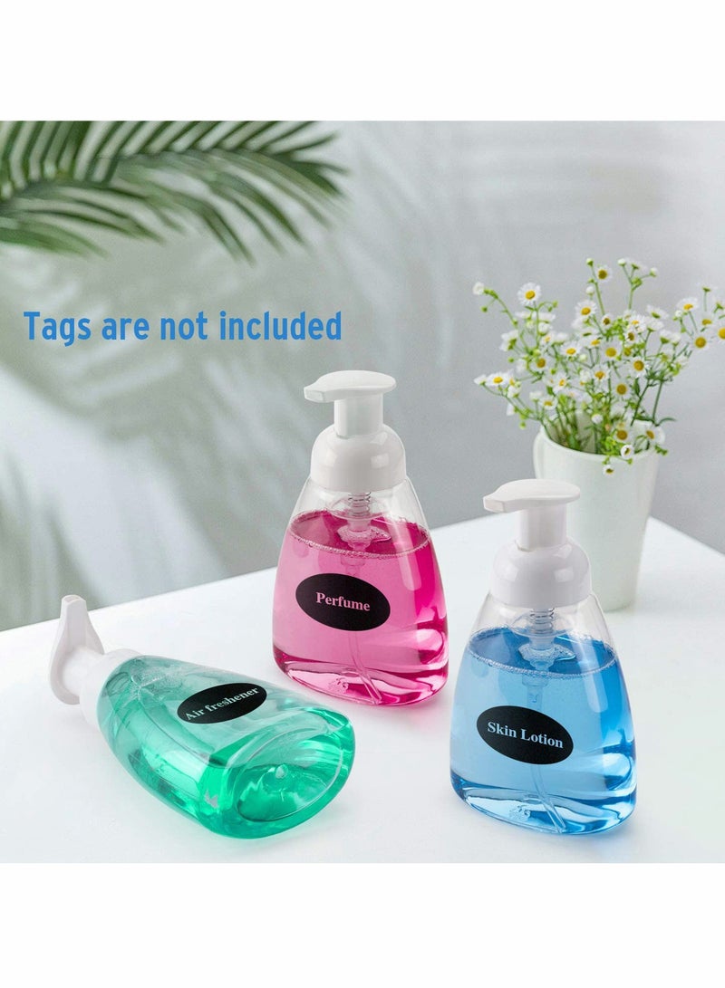 Foaming Soap Dispenser 4 Pack Hand Soap Dispensers Refillable Plastic Foam Soap Dispenser Bottle Oval with White Pumps Empty Plastic Liquid Soap Pump Bottles for Kitchen Bathroom