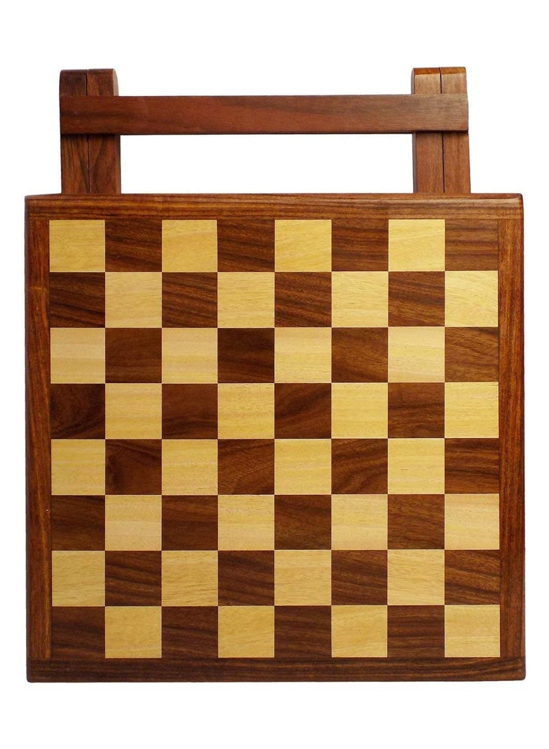 Acewood Kids 12X12 Inches Handmade Wooden Table Chess - Foldable With Storage Box (12 Inch) Chess Table