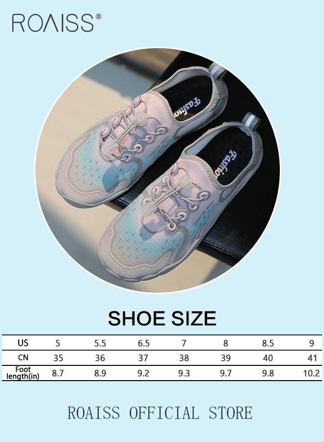 Slip On Anti Slip Comprehensive Training Shoe for Women Stylish Lightweight Sports Shoes for Gym Women's Quick Dry Non Slip Breathable Water Sneakers Ideal for Hiking Surf Swimming Athlesiure Shoes