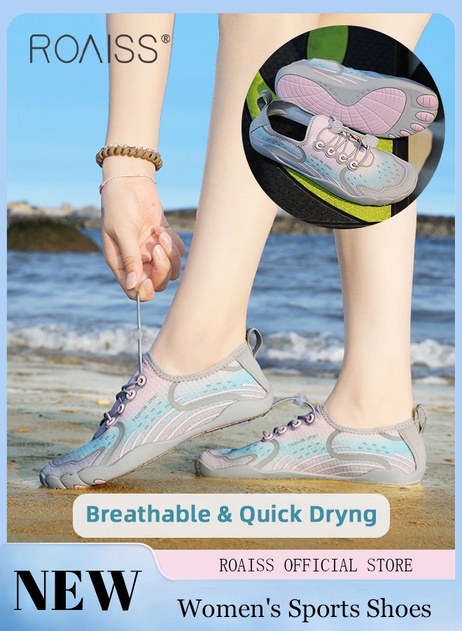 Slip On Anti Slip Comprehensive Training Shoe for Women Stylish Lightweight Sports Shoes for Gym Women's Quick Dry Non Slip Breathable Water Sneakers Ideal for Hiking Surf Swimming Athlesiure Shoes