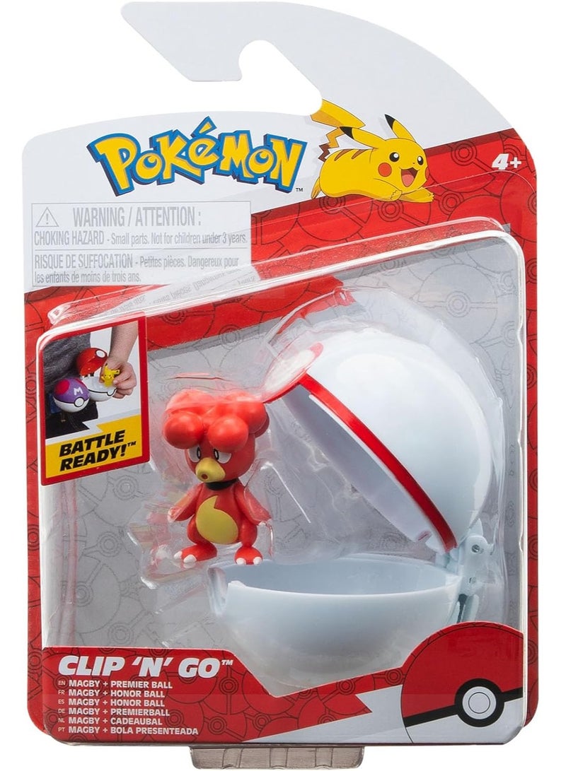 Pokemon Clip 'n Go Ball - Magby