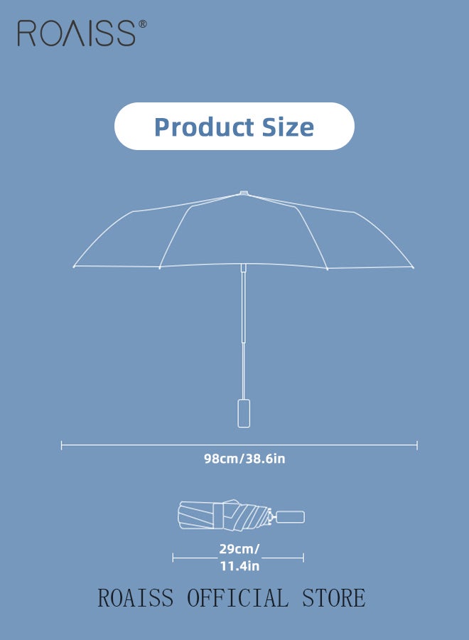 Crossbody Capsule Umbrella for Women 8 Rib Dual Purpose Umbrella Highly Efficient Insulation UPF50+ Mini Lightweight Fully Automatic Umbrella with Gradient Color Canopy