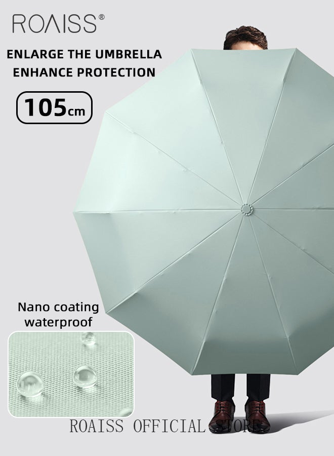 Multifunctional Fully Automatic Umbrella for Unisex with Double Layer Macaron Colors 10 Ribs Sun and Rain Dual Use Folding Umbrella Enhanced Sun Protection Colored Vinyl Umbrella