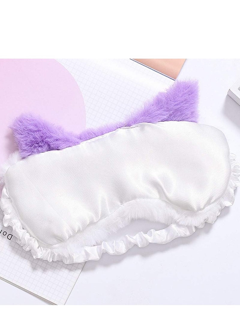 3D Ultra Soft Comfortable Eye Masks Animal, 6 PCS Sleeping Cover Fluffy Plush Sleep for Travel Nap Breathable Eyeshade Cartoon Kids Adult