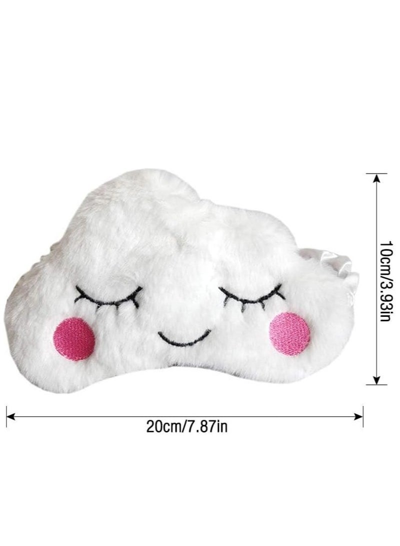 3D Ultra Soft Comfortable Eye Masks Animal, 6 PCS Sleeping Cover Fluffy Plush Sleep for Travel Nap Breathable Eyeshade Cartoon Kids Adult