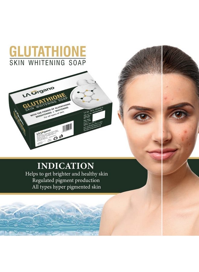 Glutathione Skin Whitening Soap For Brightening & Whitening For All Skin Types, 100 G (Pack Of 4)