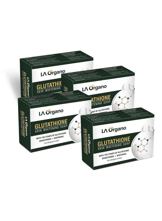 Glutathione Skin Whitening Soap For Brightening & Whitening For All Skin Types, 100 G (Pack Of 4)
