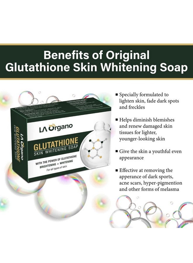 Glutathione Skin Whitening Soap For Brightening & Whitening For All Skin Types, 100 G (Pack Of 4)