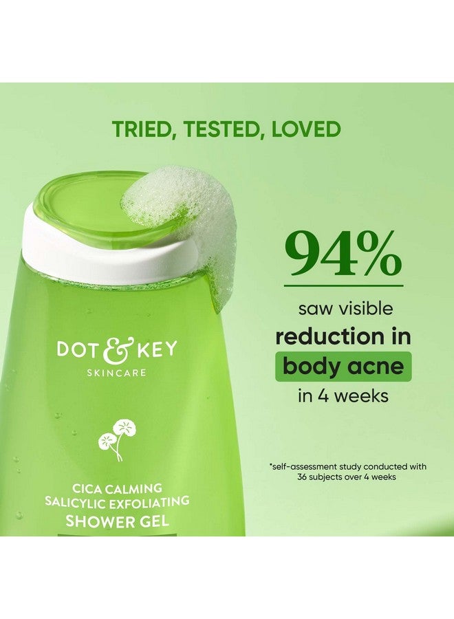 Cica & 1% Salicylic Daily Exfoliating Shower Gel | Niacinamide Infused | Body Wash For Oil & Acne Control | Reduces Body Acne & Smoothes Irritation | Clean, Acne Free Skin | 250Ml