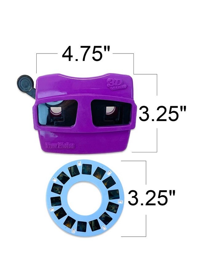 3D Viewer Toy Viewfinder With 6 Reels - View Masters For Kids - 84 Hd Images 3D Reel Viewer With Baseball, Flowers, Space, Dinosaurs & Animals Slides - Slide Viewer In Vibrant Colors