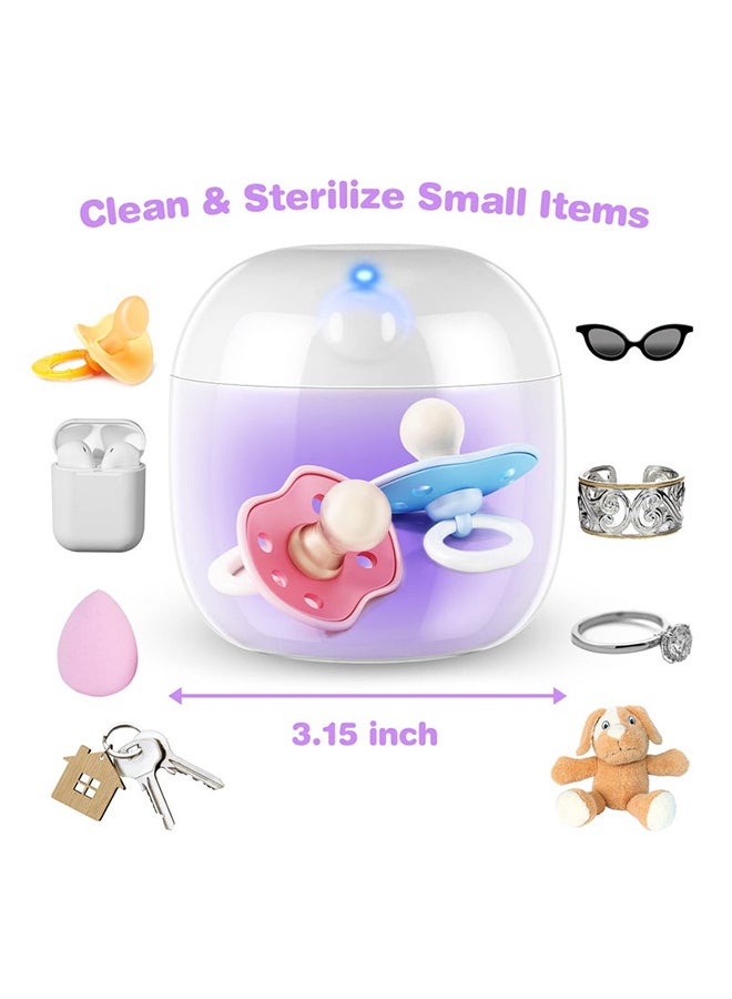 UV Sterilizer Box, Removes 99.99% Germs in 3 Minutes, Rechargeable, Mini UV Sterilizer Box for Baby Pacifier, Bottle Nipples, Teething, Headphones, Keys