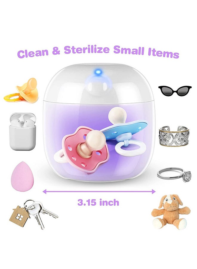 Usb Rechargeable Portable Pacifier Sterilizer, White