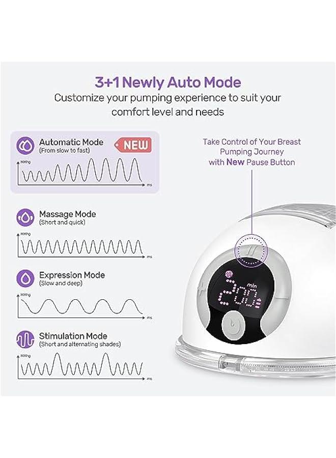 Wireless Wearable Breast Pump With 4 Mode, Lcd Display, 24 MM, 1 Piece