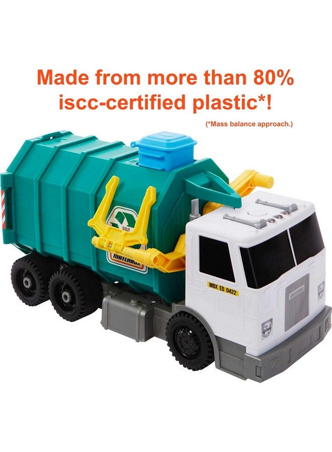 15-Inch Recycling Truck, Lights & Sounds, Toy Cards For Kids Made From 80% Iscc-Certified Plastic* (*Mass Balance Approach)