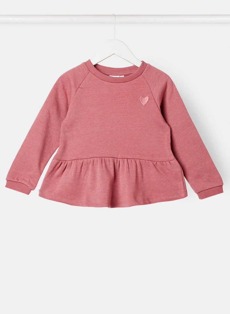 Kids Gathered Hem Sweat Top