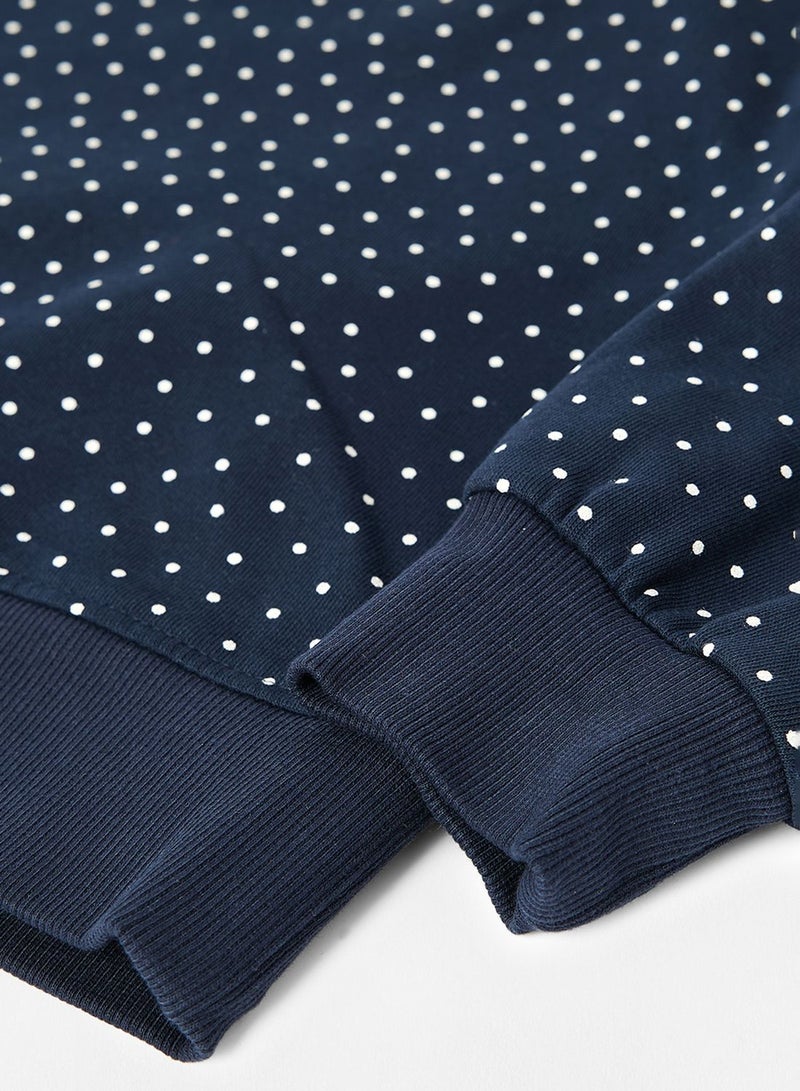 Kids Polka Dot Long Sleeve Sweatshirt