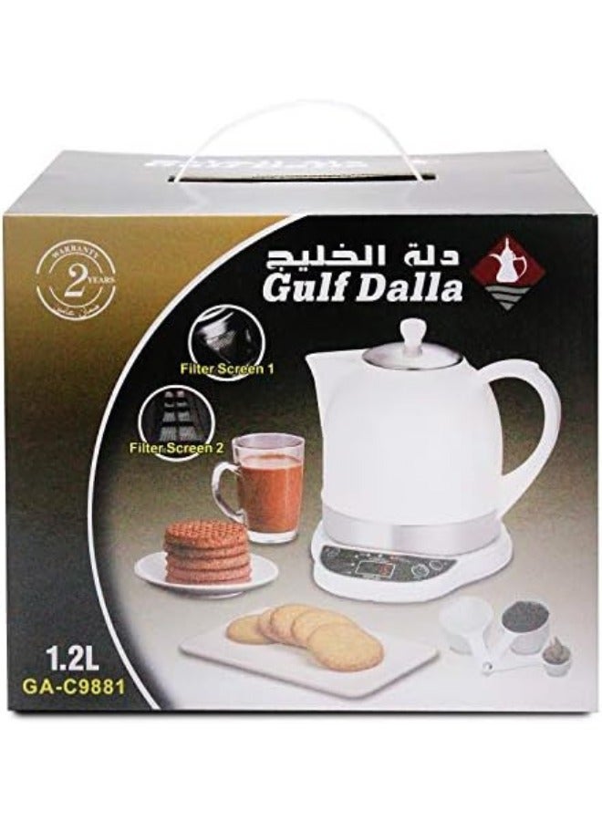 Gulf Dalla Arabic Coffee and Tea Maker (1.2L - White)