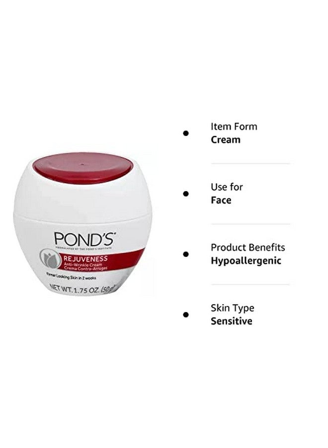 Ponds Rejuveness Antiwrinkle Cream 1.75 Oz., 2 Pack