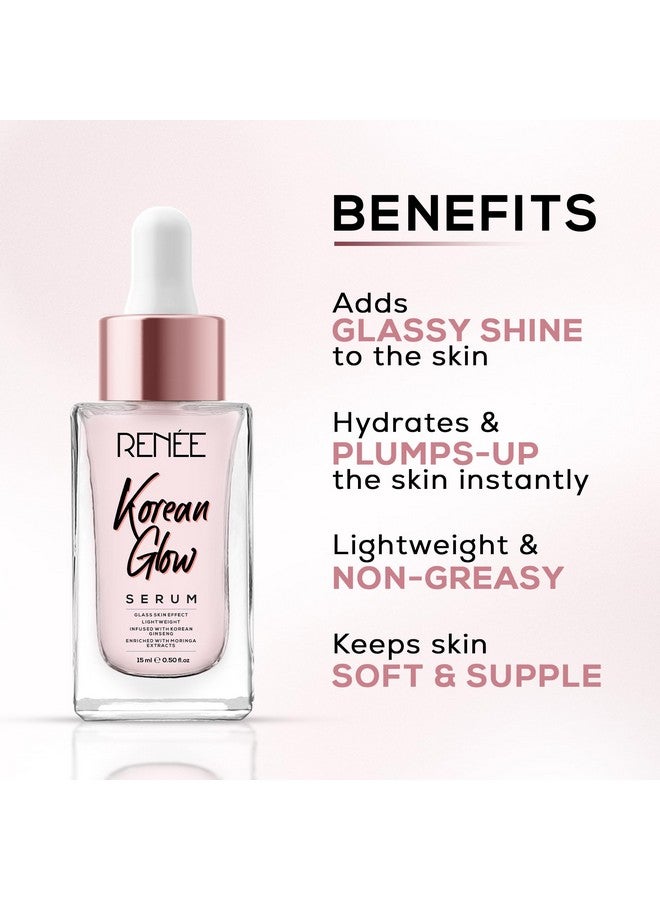 Korean Glow Serum 15Ml Lightweight Non Greasy Hydrates Plumpup The Skin With Glassydewy Shine & Maintain Its Youthful Glow