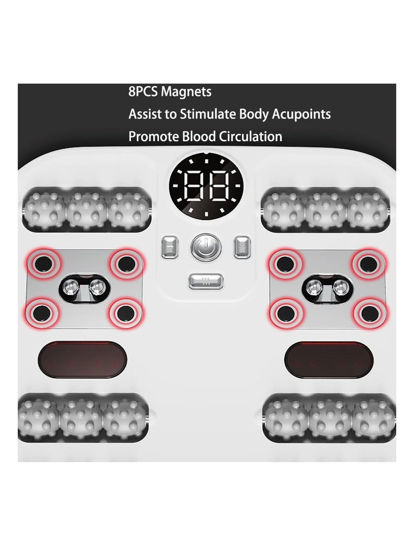 Foot Massager Electric Feet Massager With Heating 10 Itensities Foot Acupoint Massager Cordless Foot Relaxation Machine USB Rechargeable Body Massager for Foot Leg Calf Meridian Therapy Instrument