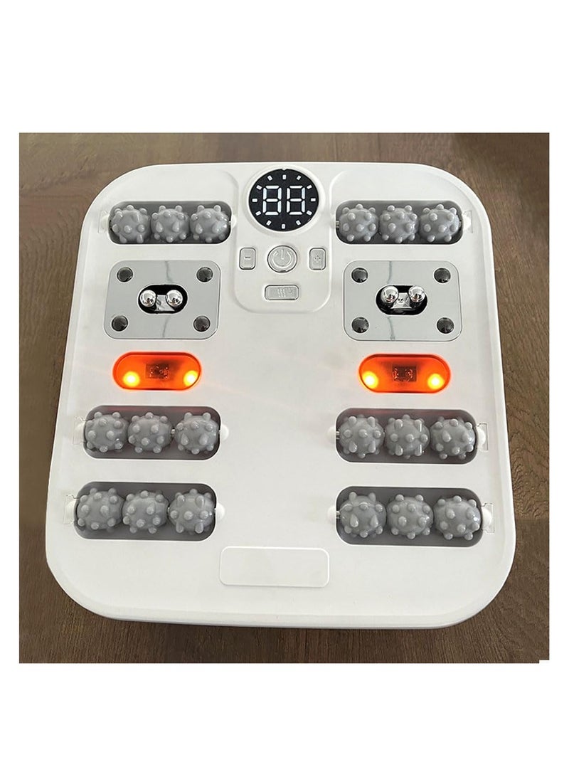 Foot Massager Electric Feet Massager With Heating 10 Itensities Foot Acupoint Massager Cordless Foot Relaxation Machine USB Rechargeable Body Massager for Foot Leg Calf Meridian Therapy Instrument