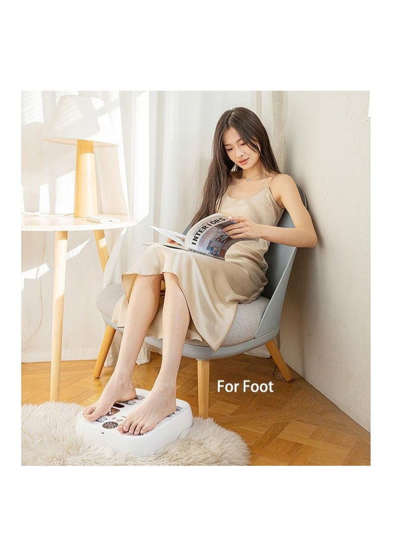 Foot Massager Electric Feet Massager With Heating 10 Itensities Foot Acupoint Massager Cordless Foot Relaxation Machine USB Rechargeable Body Massager for Foot Leg Calf Meridian Therapy Instrument