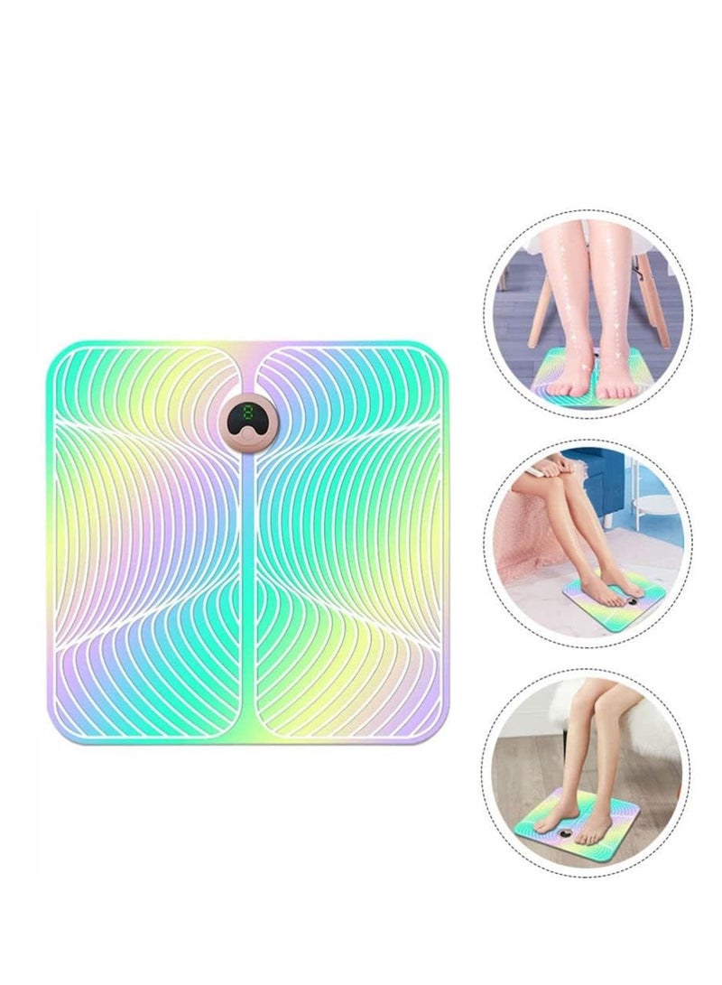 Portable USB Rechargeable Foot Massager for Improved Circulation Electrode Stimulator Mat Perfect for Men and Women