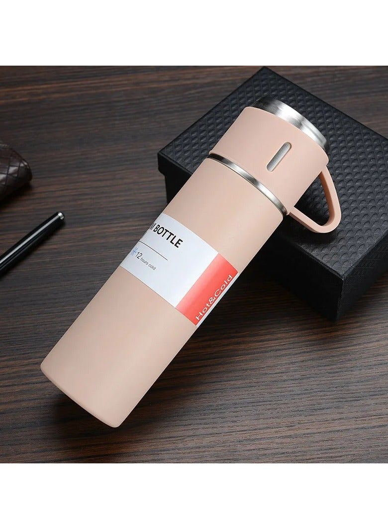 Stainless Steel Vacuum Flask Set Insulated Thermos With Cups For Tea And Coffee Hot And Cold Bottles For Home Office Picnic Travel Keeps Beverages Hot And Cold