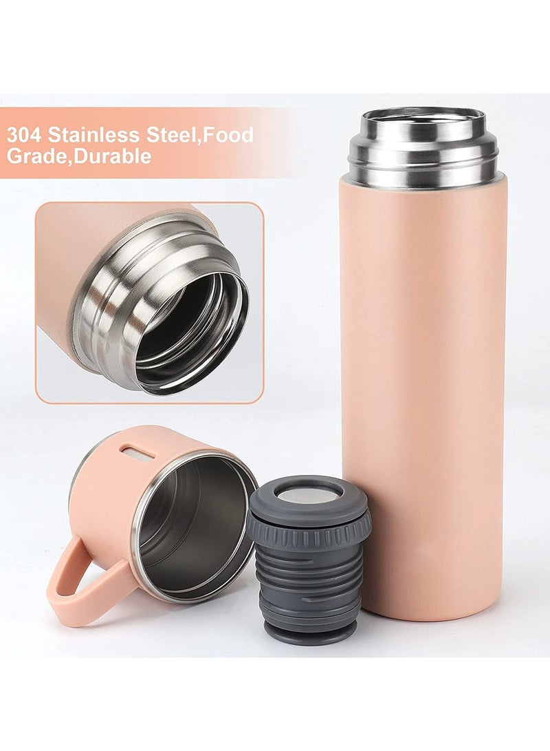 Stainless Steel Vacuum Flask Set Insulated Thermos With Cups For Tea And Coffee Hot And Cold Bottles For Home Office Picnic Travel Keeps Beverages Hot And Cold