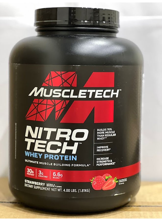 Nitro Tech Whey Isolate Protein - Strawberry - 1.81 Kg