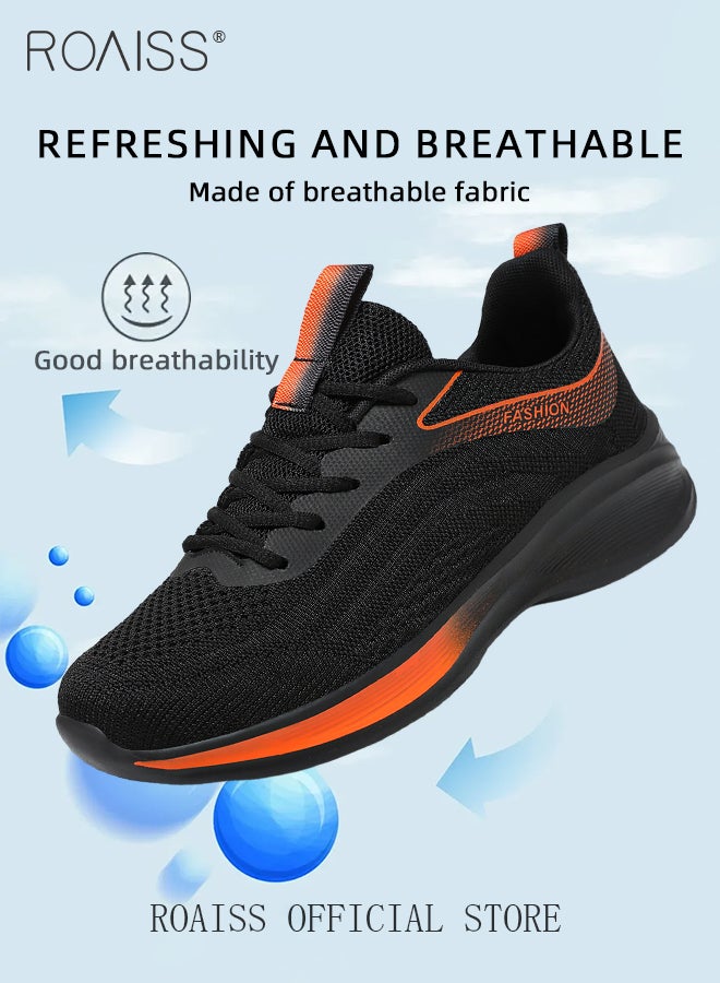 Versatile Breathable Running Shoes for Men with Soft Sole Trendy Casual Lightweight Shock Absorbing Sneakers for Sports and Casual Wear Men's Low-Cut Comfortable Workout Shoes