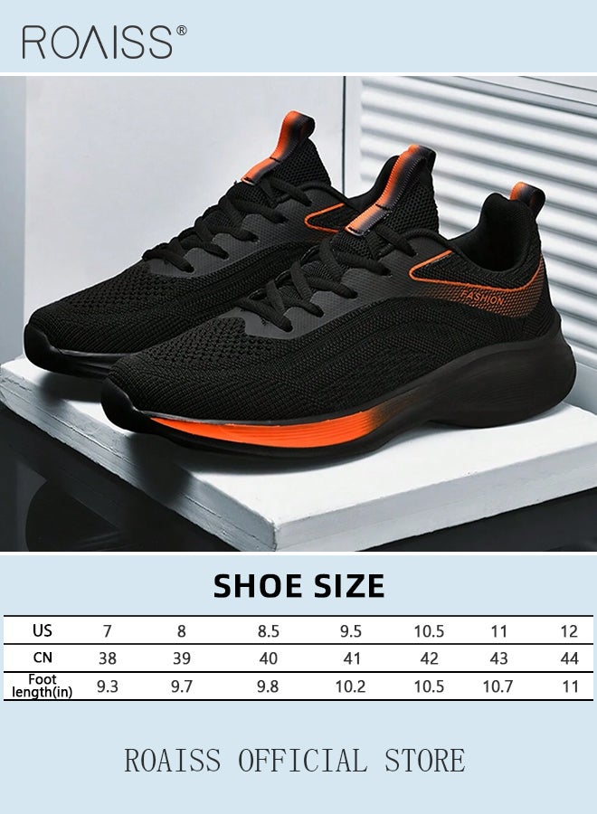 Versatile Breathable Running Shoes for Men with Soft Sole Trendy Casual Lightweight Shock Absorbing Sneakers for Sports and Casual Wear Men's Low-Cut Comfortable Workout Shoes