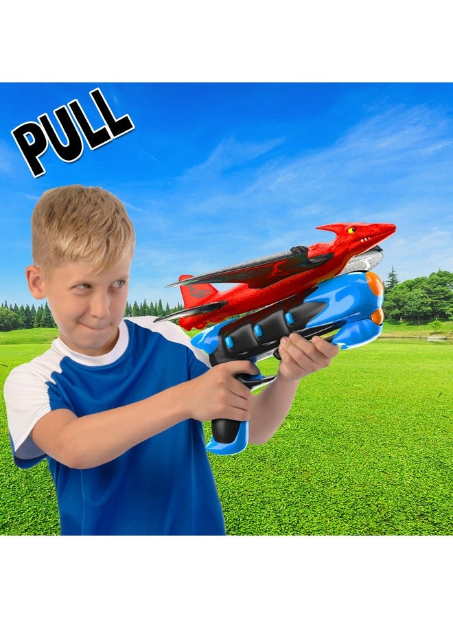 Dino Launchers - Airplane Toys For Kids Age 3-7 - Outdoor Family Fun With Dinosaur Toys